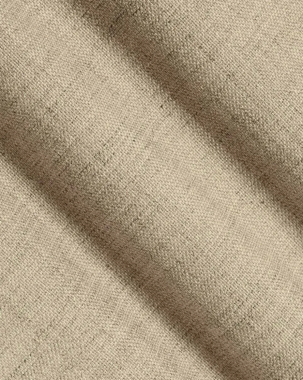 Beige Straight-Leg High-Rise Pant