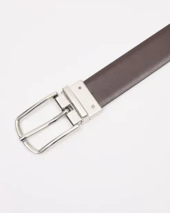 Black and Brown Reversible Leather Belt