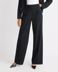 Black High-Rise Wide-Leg Pant