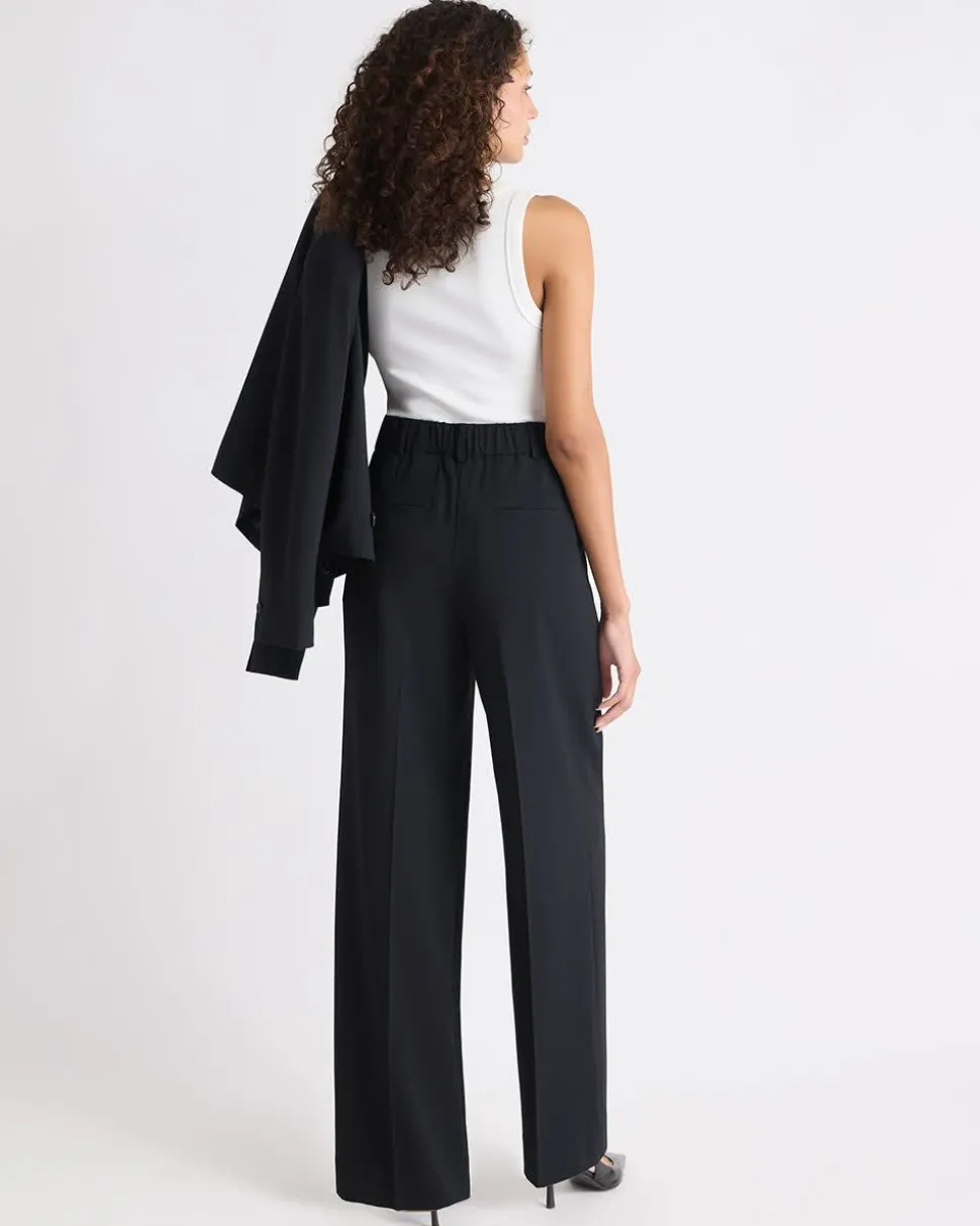 Black High-Rise Wide-Leg Pant