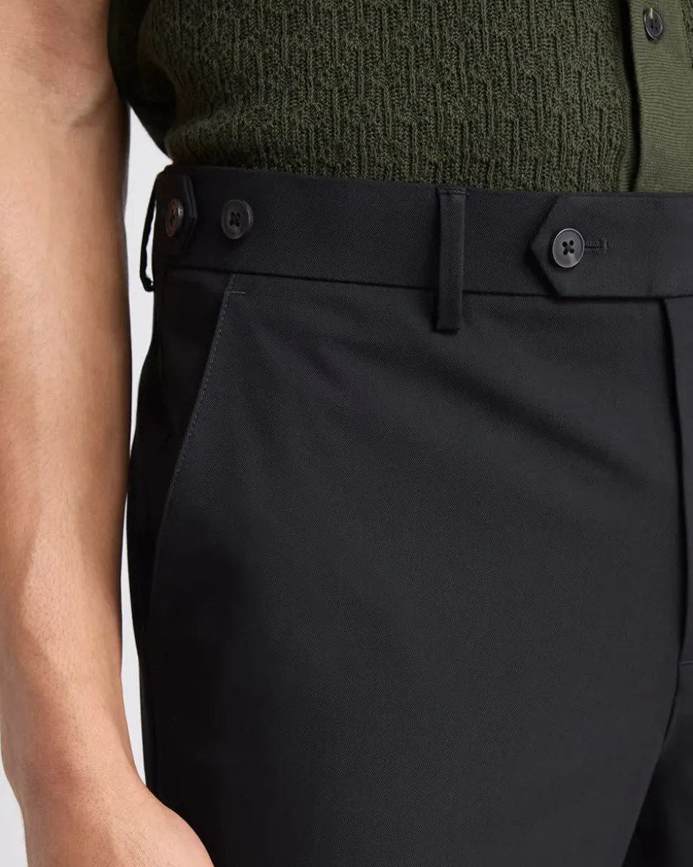 Black Slim-Fit Essential Pant