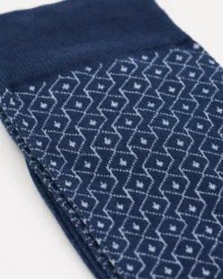 Blue Dress Socks with Argyle Pattern