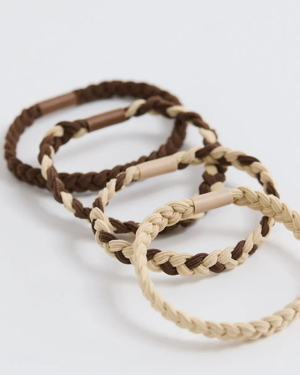 Braided Hair Elastics - Set of 4