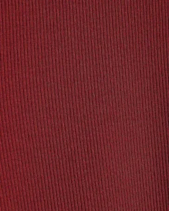 Cap-Sleeve Mock-Neck Ribbed Top