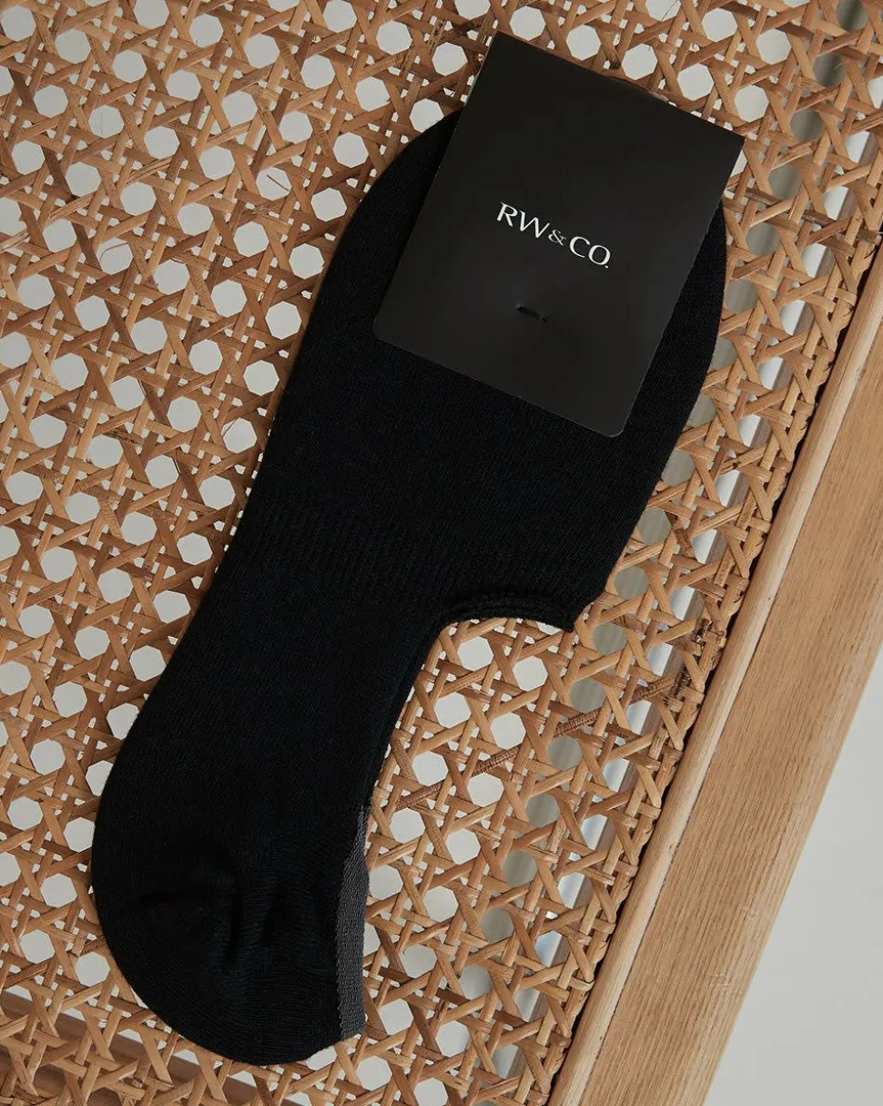 Coolmax (R) Black No-Show Socks