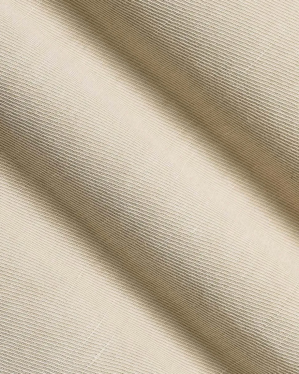 Cotton and Linen High-Rise Wide-Leg Pant