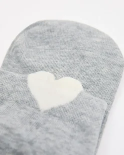 Cotton Socks with Heart at Hem