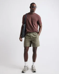 Cotton-Blend Short with Elastic Waistband