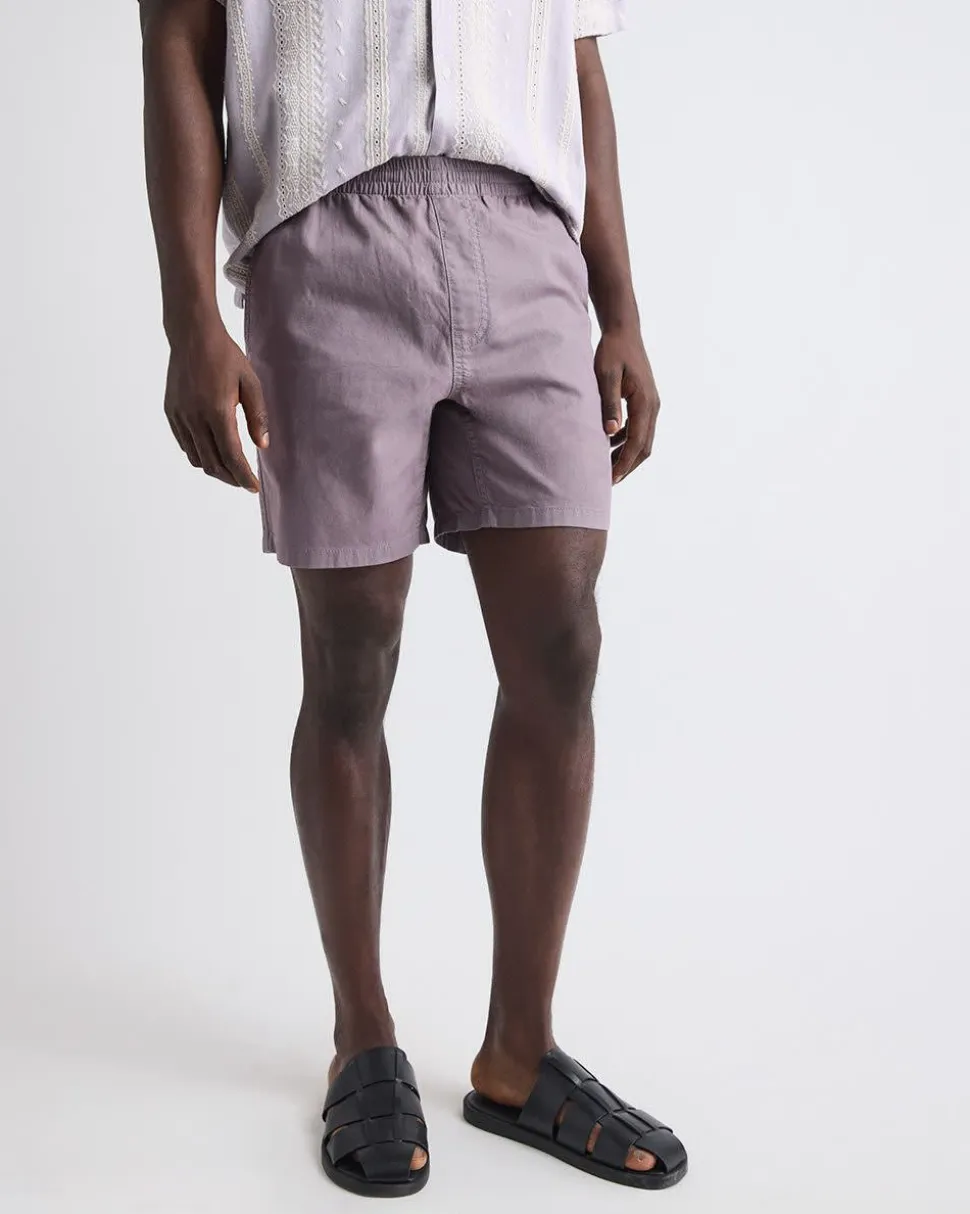 Cotton-Blend Short with Elastic Waistband