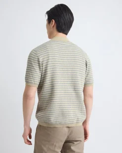 Cotton-Linen Buttoned-Down Sweater Shirt