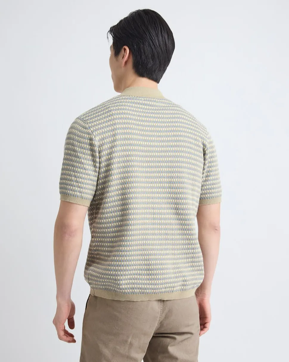 Cotton-Linen Buttoned-Down Sweater Shirt
