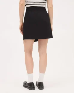 Crepe Mini Wrap Skirt