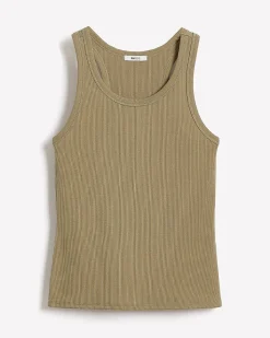 Crew-Neck Racerback Fitted Tank