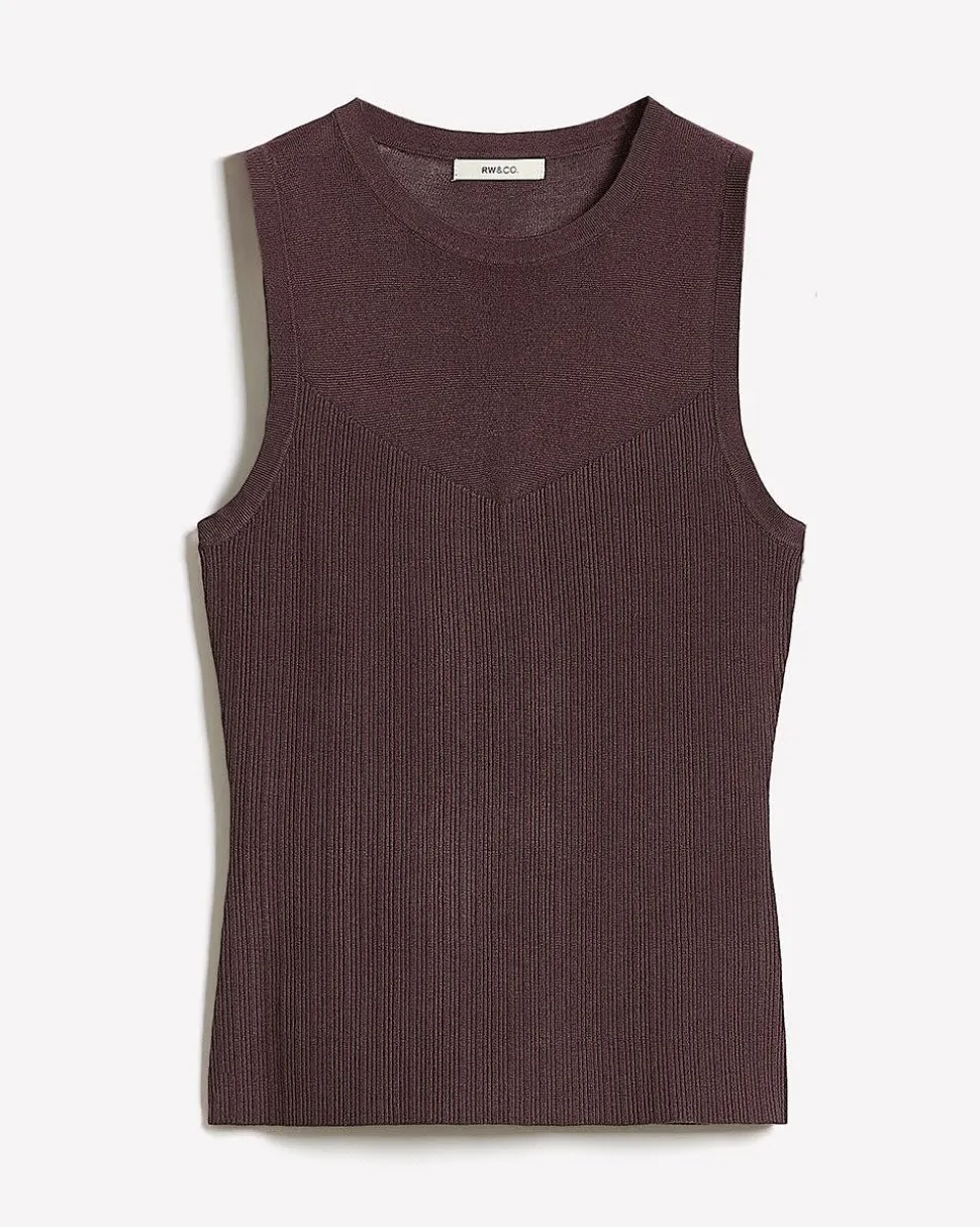 Crew-Neck Ribbed Cami