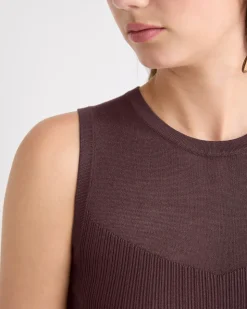 Crew-Neck Ribbed Cami