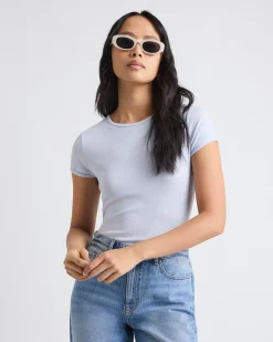 Crew-Neck Ribbed T-Shirt
