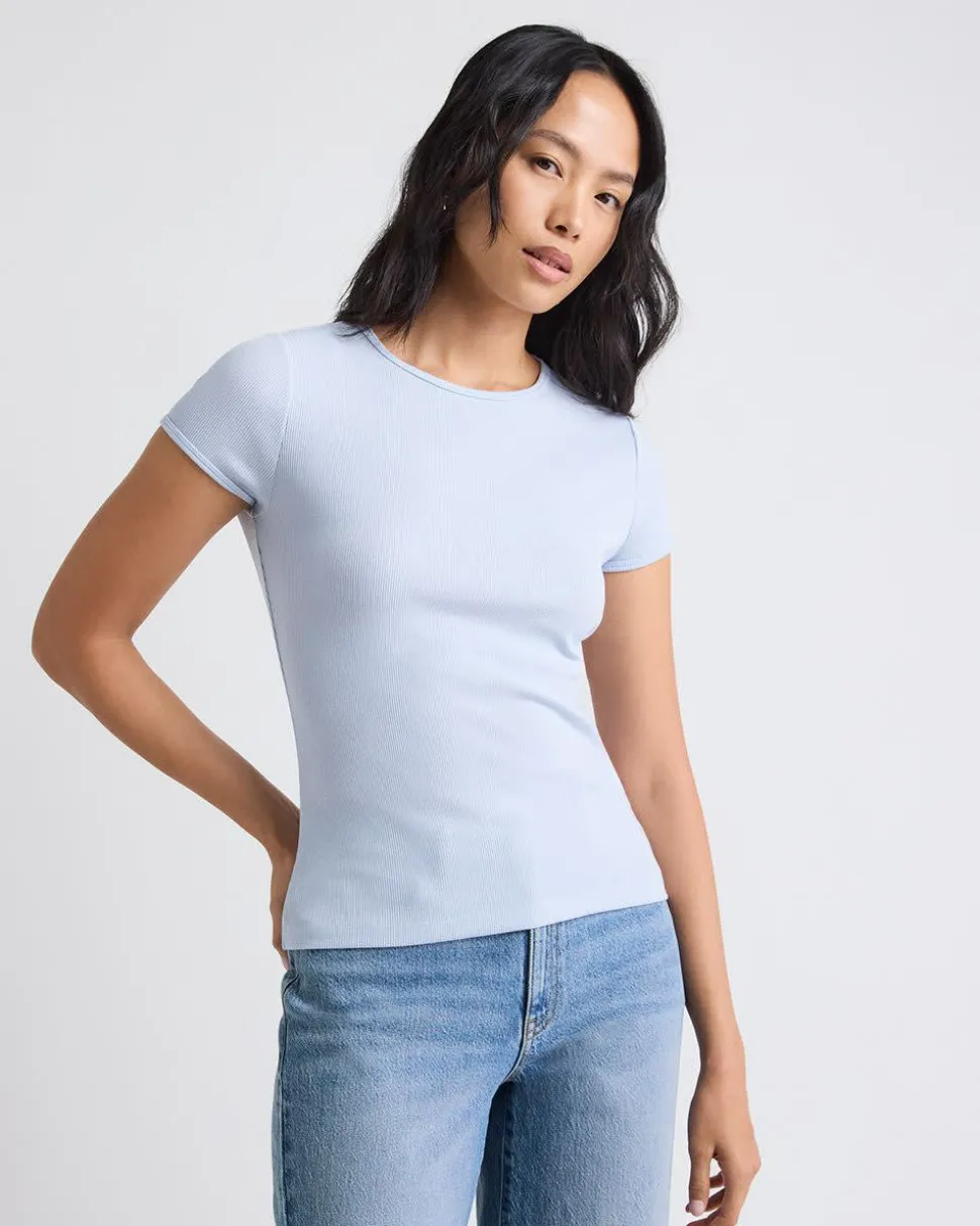 Crew-Neck Ribbed T-Shirt