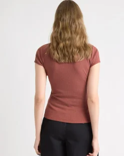 Crew-Neck Ribbed T-Shirt