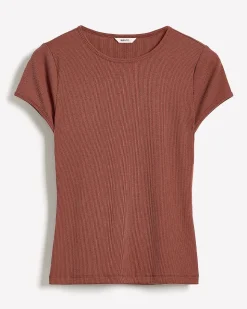 Crew-Neck Ribbed T-Shirt