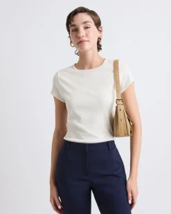 Crew-Neck Ribbed T-Shirt
