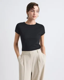 Crew-Neck Ribbed T-Shirt