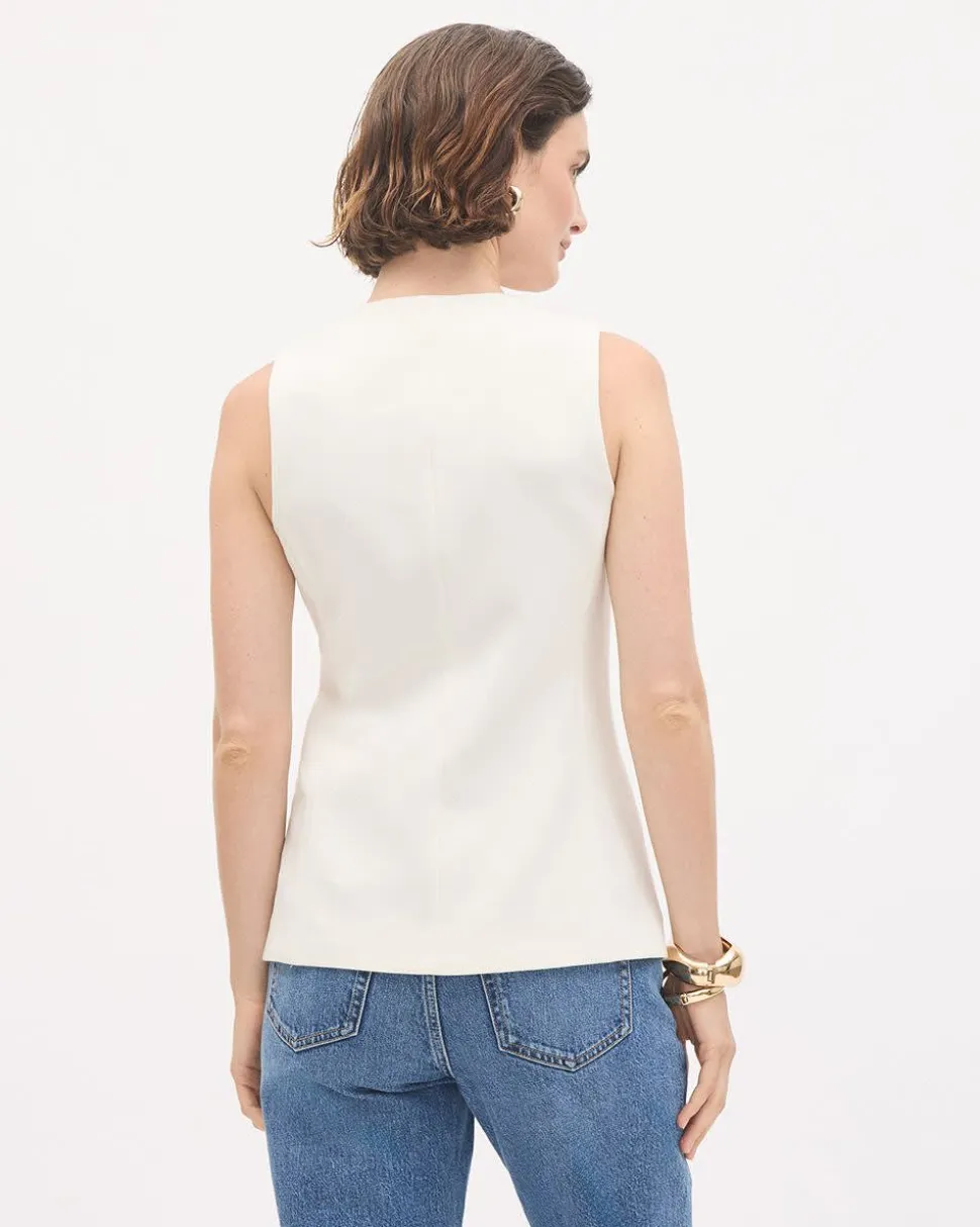 Crème Sleeveless Vest