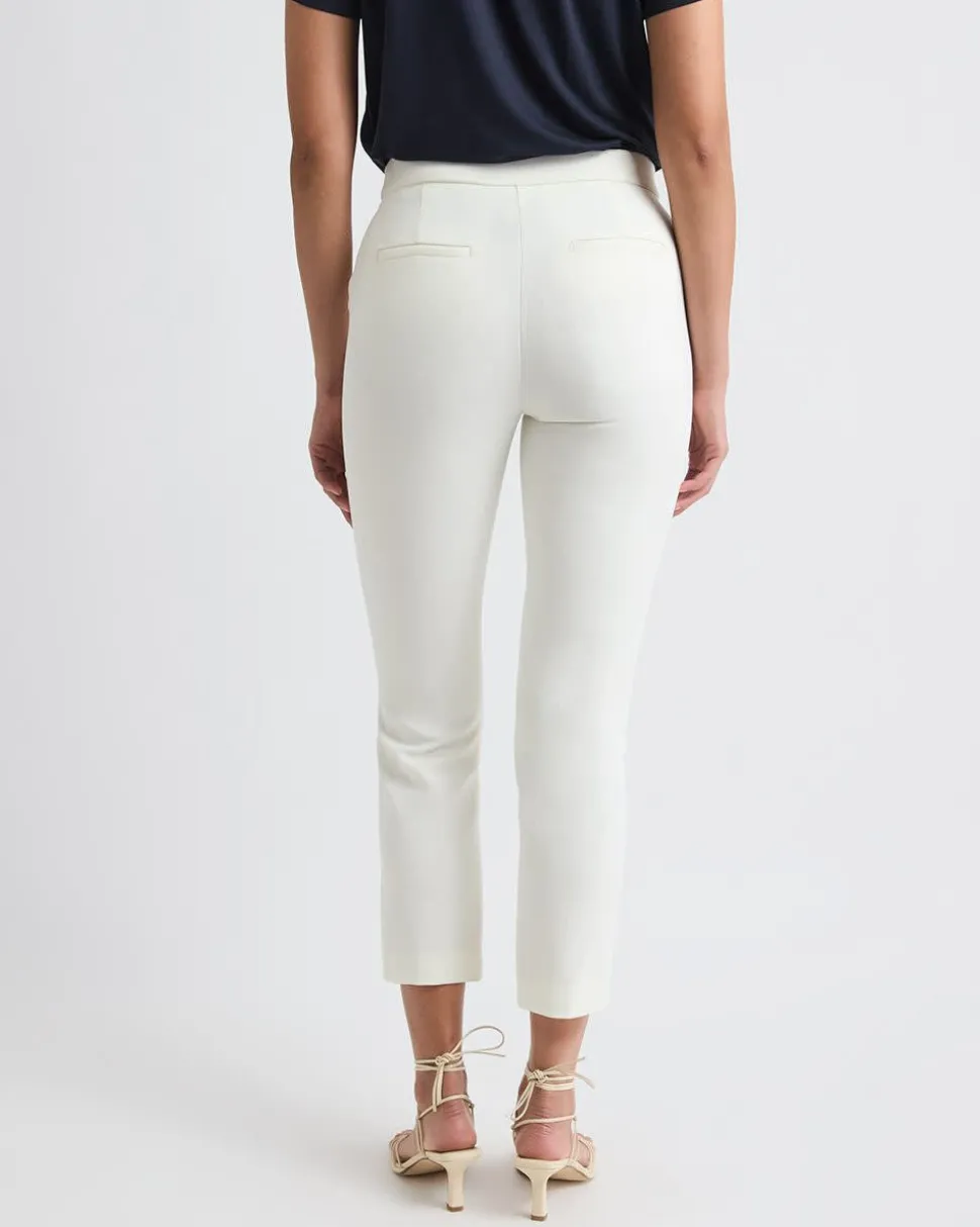 Crème Slim-Leg High-Rise Pant