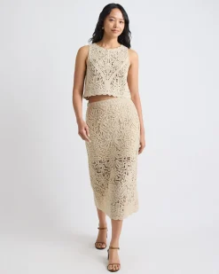 Crochet Straight Maxi Skirt