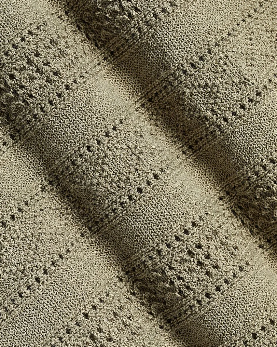 Cropped Cardigan with Shirt Collar
