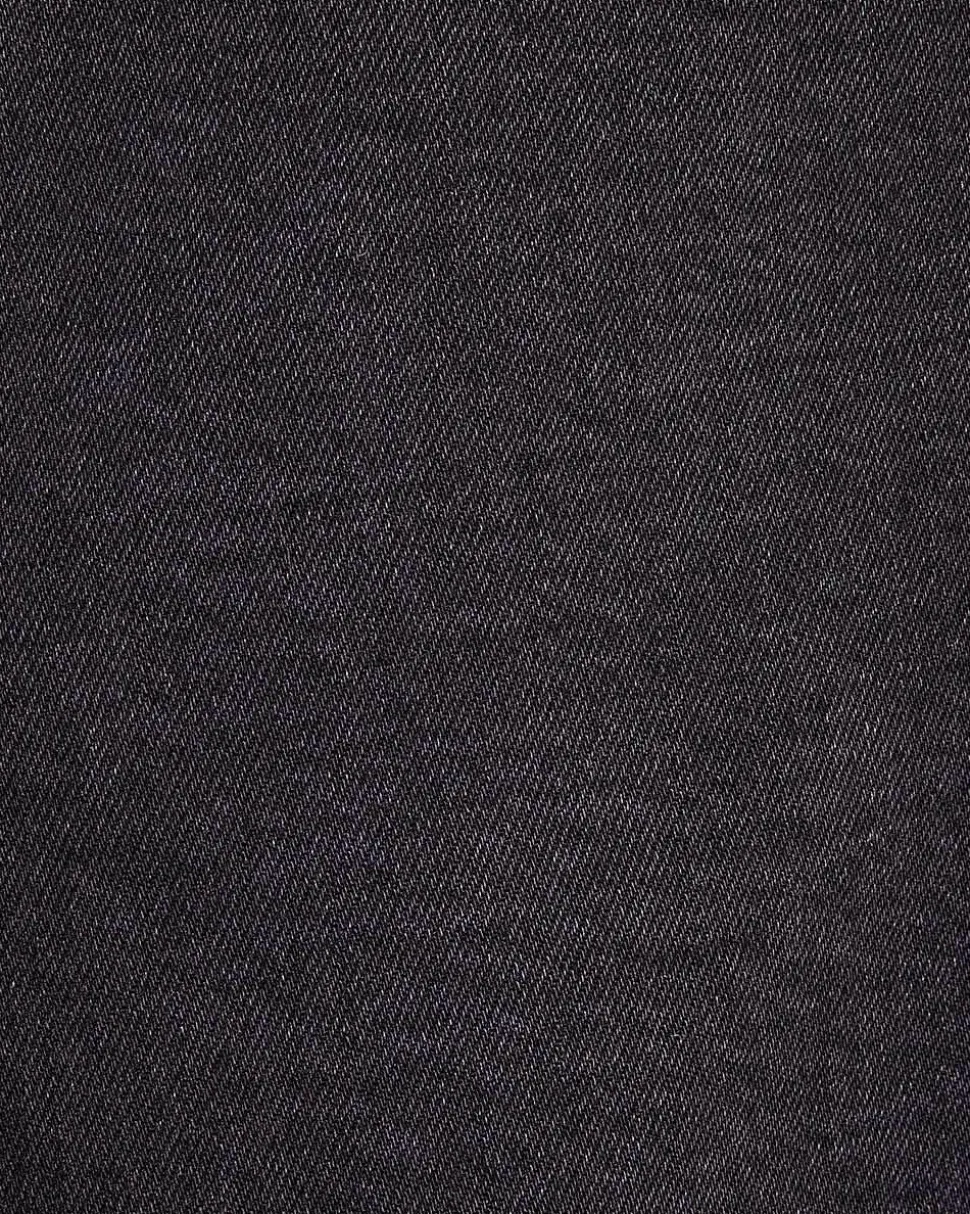 Dark Grey High-Rise Straight-Leg Jeans