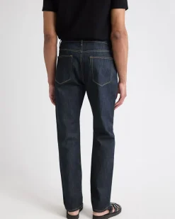 Dark-Wash Straight-Leg Jeans