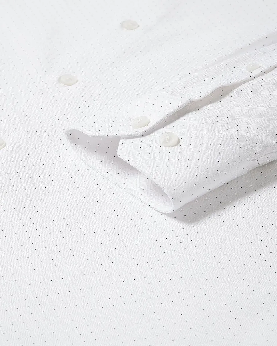 Dotted Regular-Fit Dress Shirt