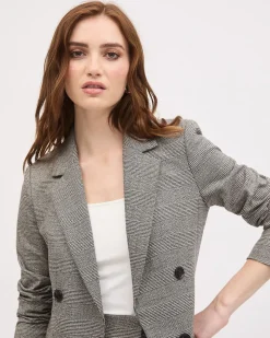 Double-Breasted Open Blazer