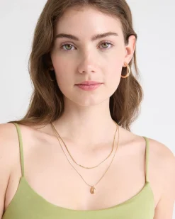 Double-Chain Necklace with Shell Pendant