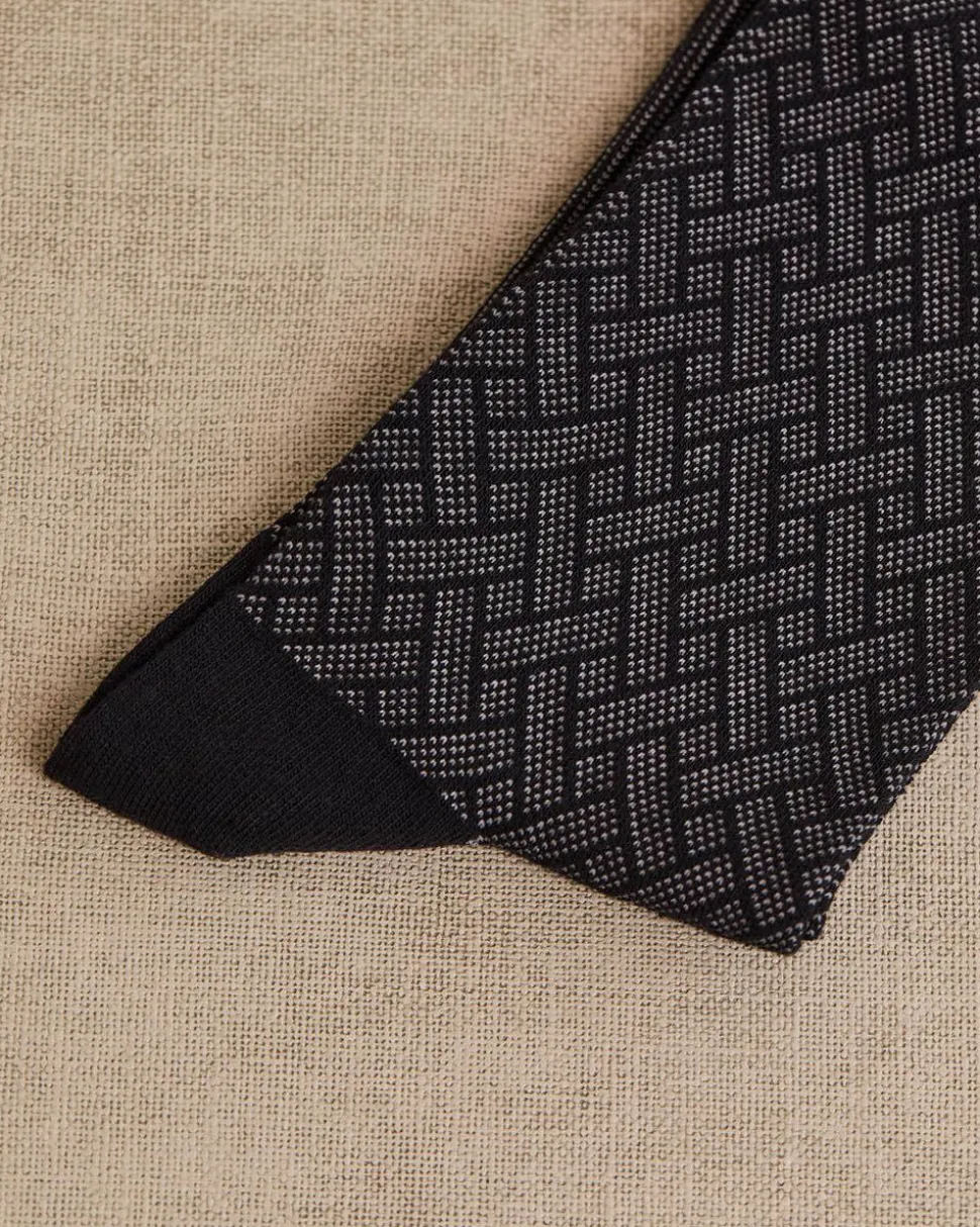 Dress Socks with Geometric Pattern