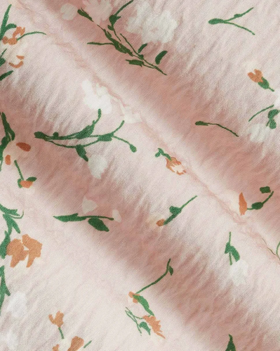 Easy-Care Blouse with Short Puffy Sleeves
