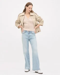 Elbow-Sleeve Ribbed Sweater