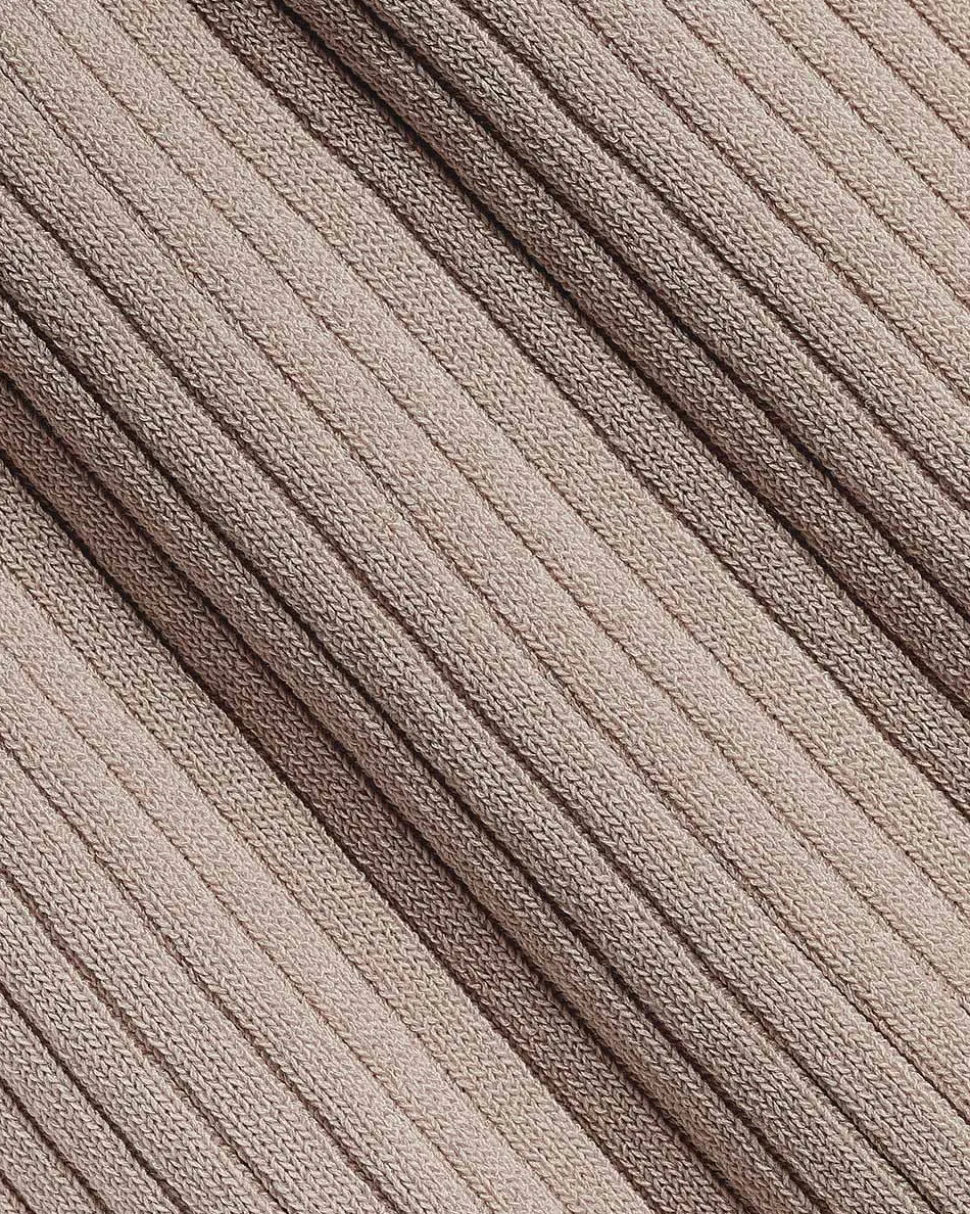Elbow-Sleeve Ribbed Sweater