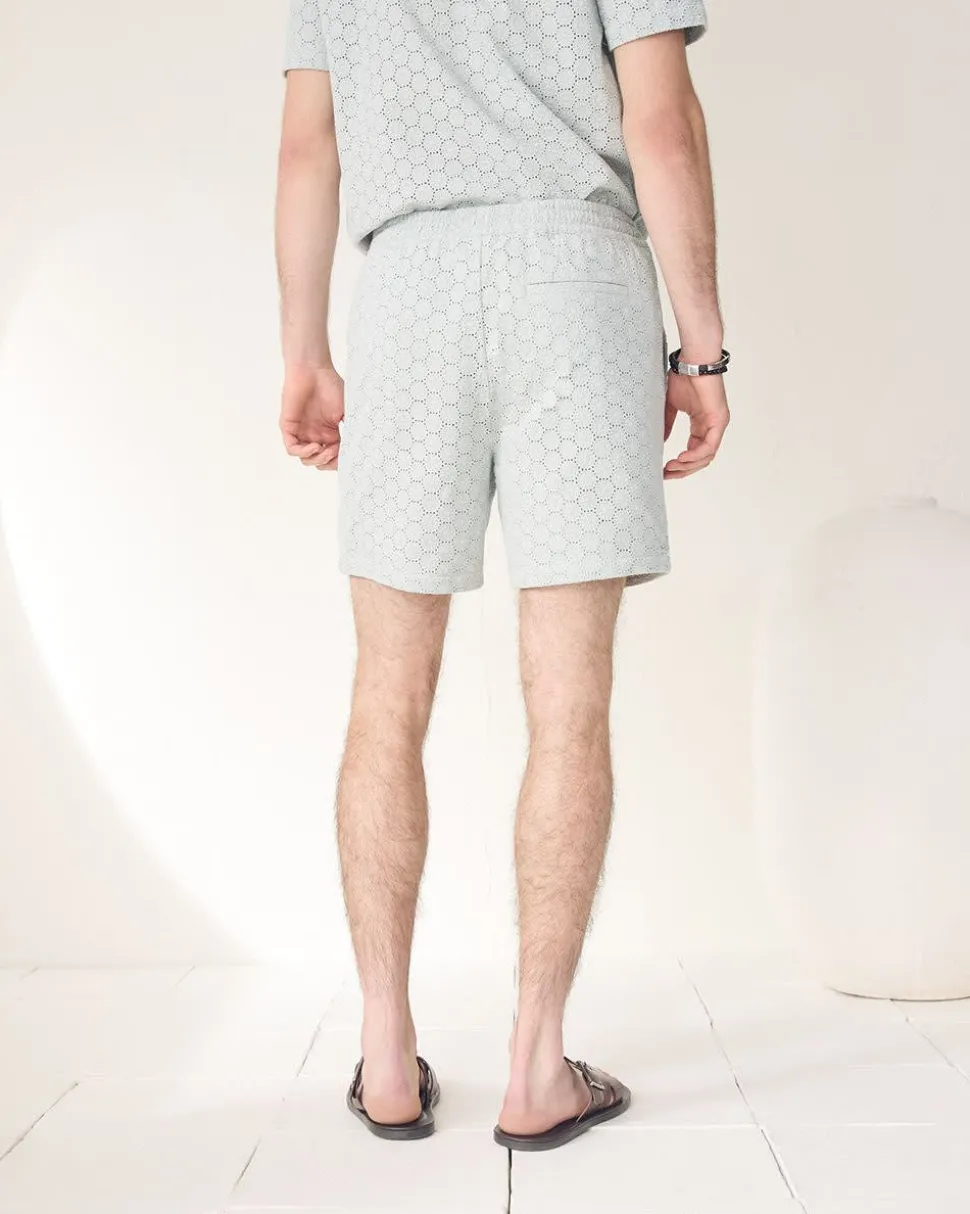 Embroidered Short with Elastic Waistband