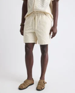 Embroidered Short with Elastic Waistband