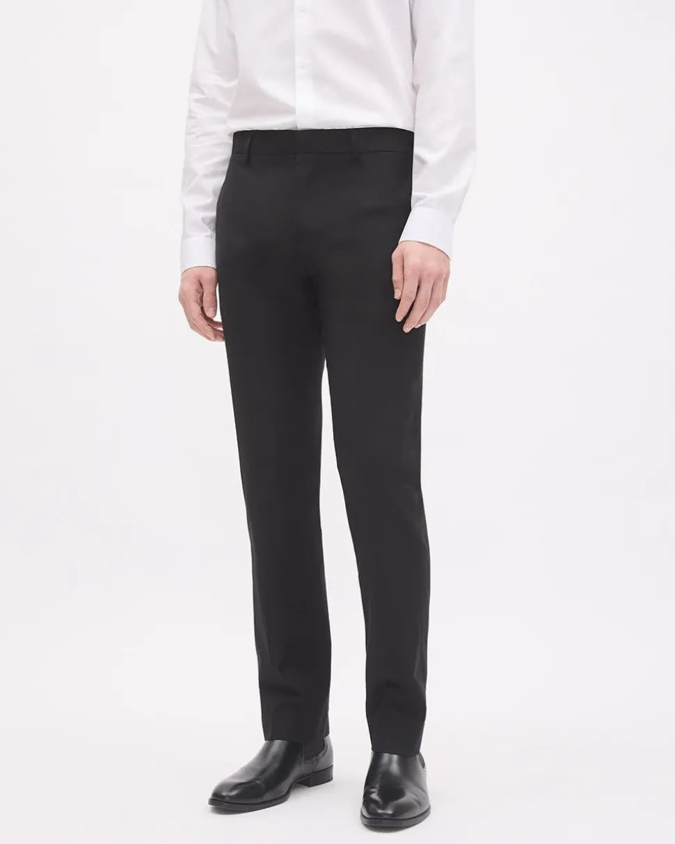 Essential Black Wool-Blend Suit Pant