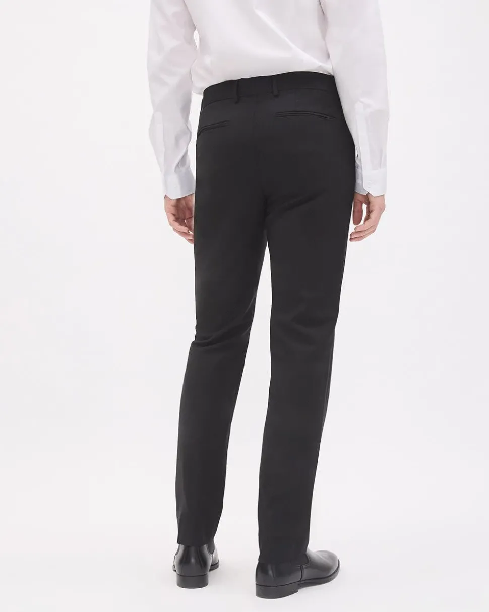 Essential Black Wool-Blend Suit Pant
