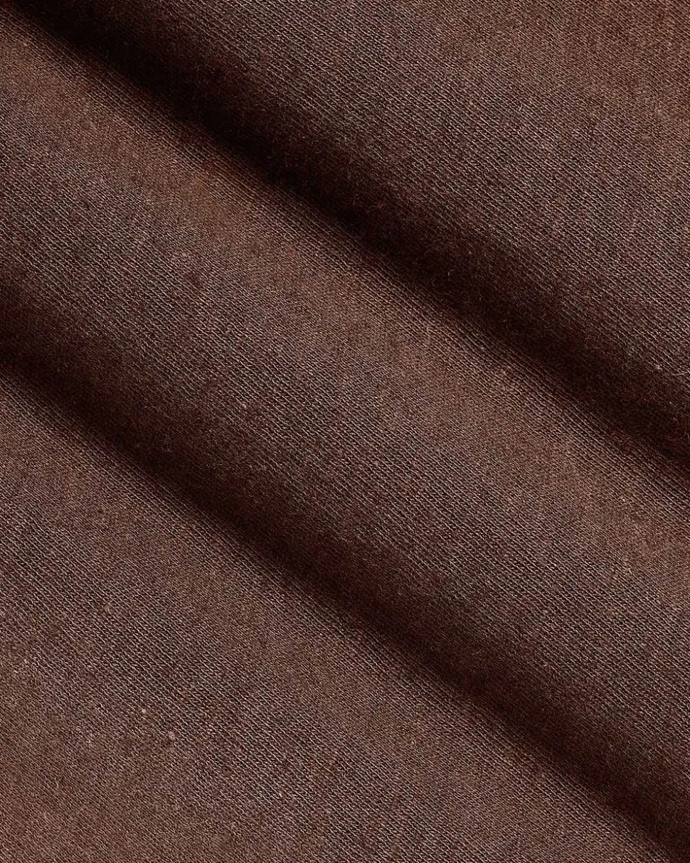 Extended-Sleeve Crew-Neck Linen-Blend Top