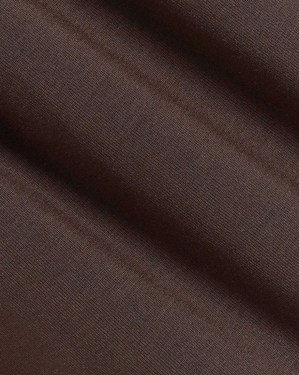 Extended-Sleeve Crew-Neck Top with Asymmetrical Detail