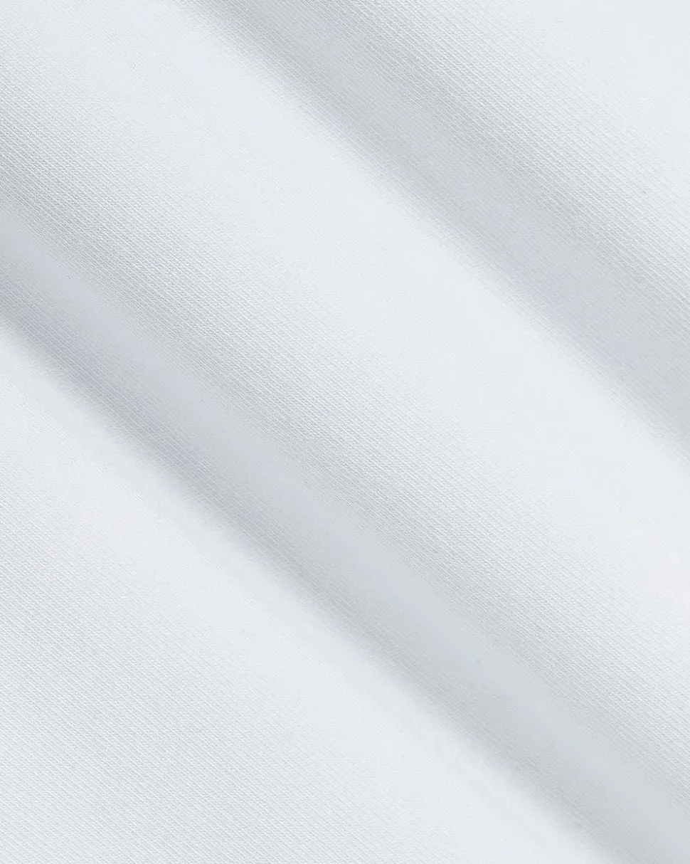 Extended-Sleeve Crew-Neck Top with Eyelet Pattern