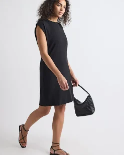 Extended-Sleeve Dress with Removable Belt