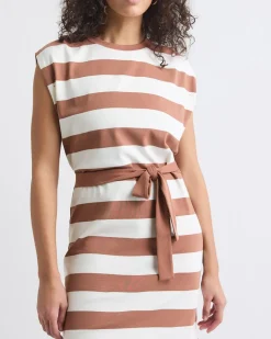 Extended-Sleeve Dress with Removable Belt
