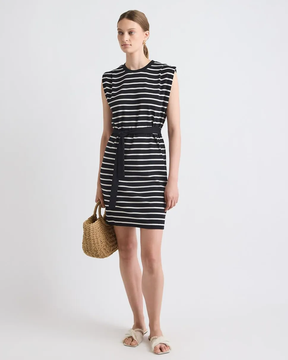 Extended-Sleeve Dress with Removable Belt