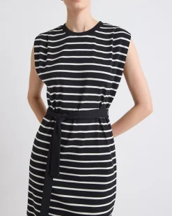 Extended-Sleeve Dress with Removable Belt