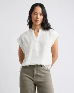 Extended-Sleeve V-Neck Blouse